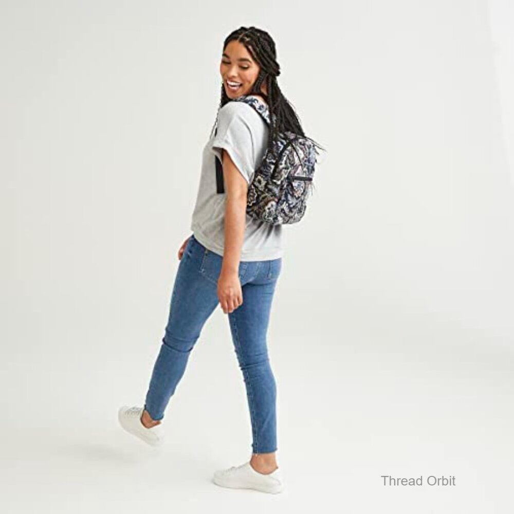 Small Quilted Cotton Backpack, Adjustable Straps,… - image 6